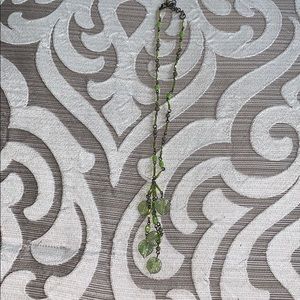 Green statement necklace